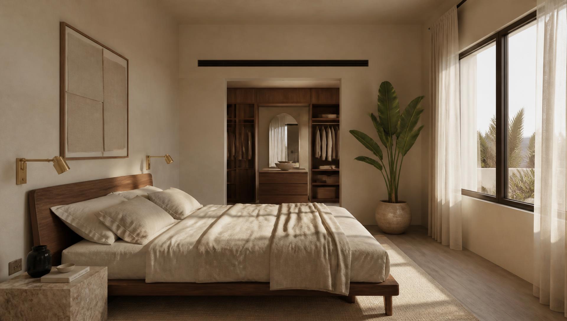 Chambre parentale avec dressing d'un F3 de la Résidence Siine