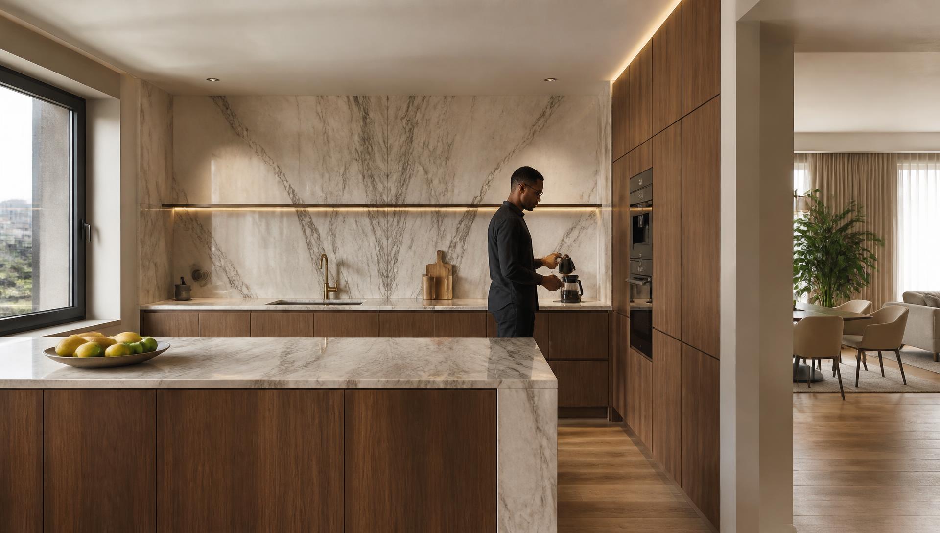 Cuisine de 14,70 m² d'un F4 de la Résidence Siine